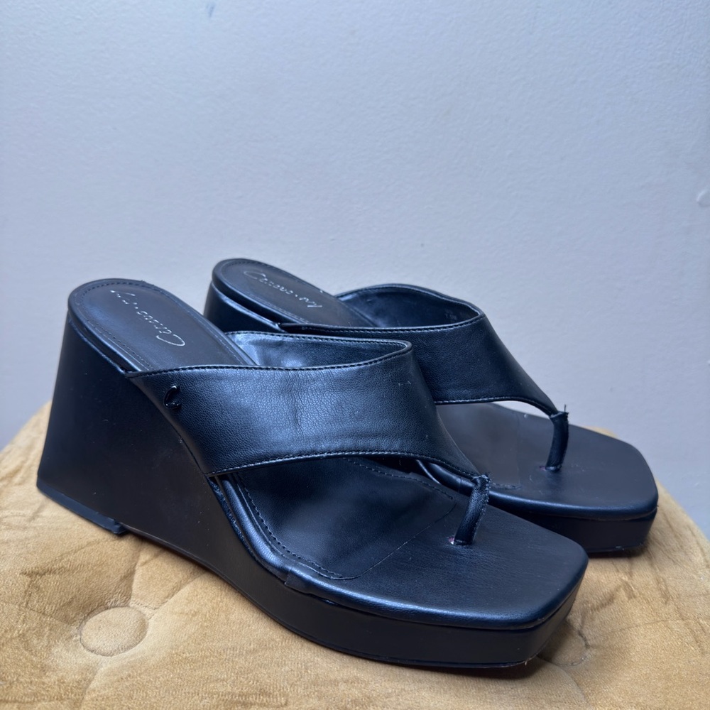 Circus by Sam Edelman Black Wedge Sandals